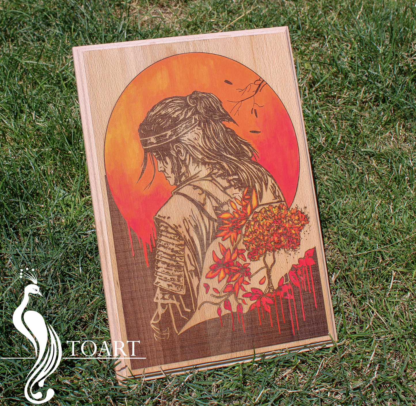 Samurai_engraved painting