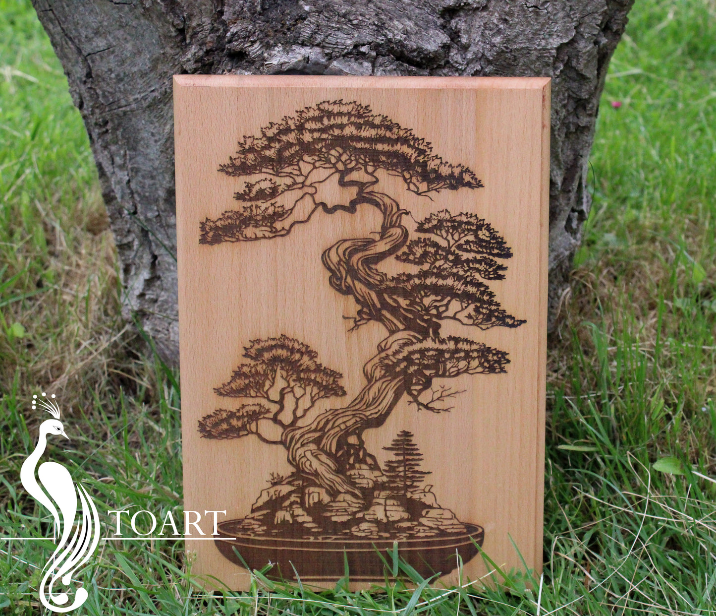 Bonsai wooden poster