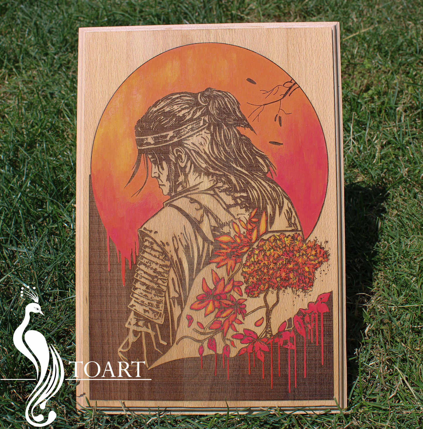 Samurai_engraved painting