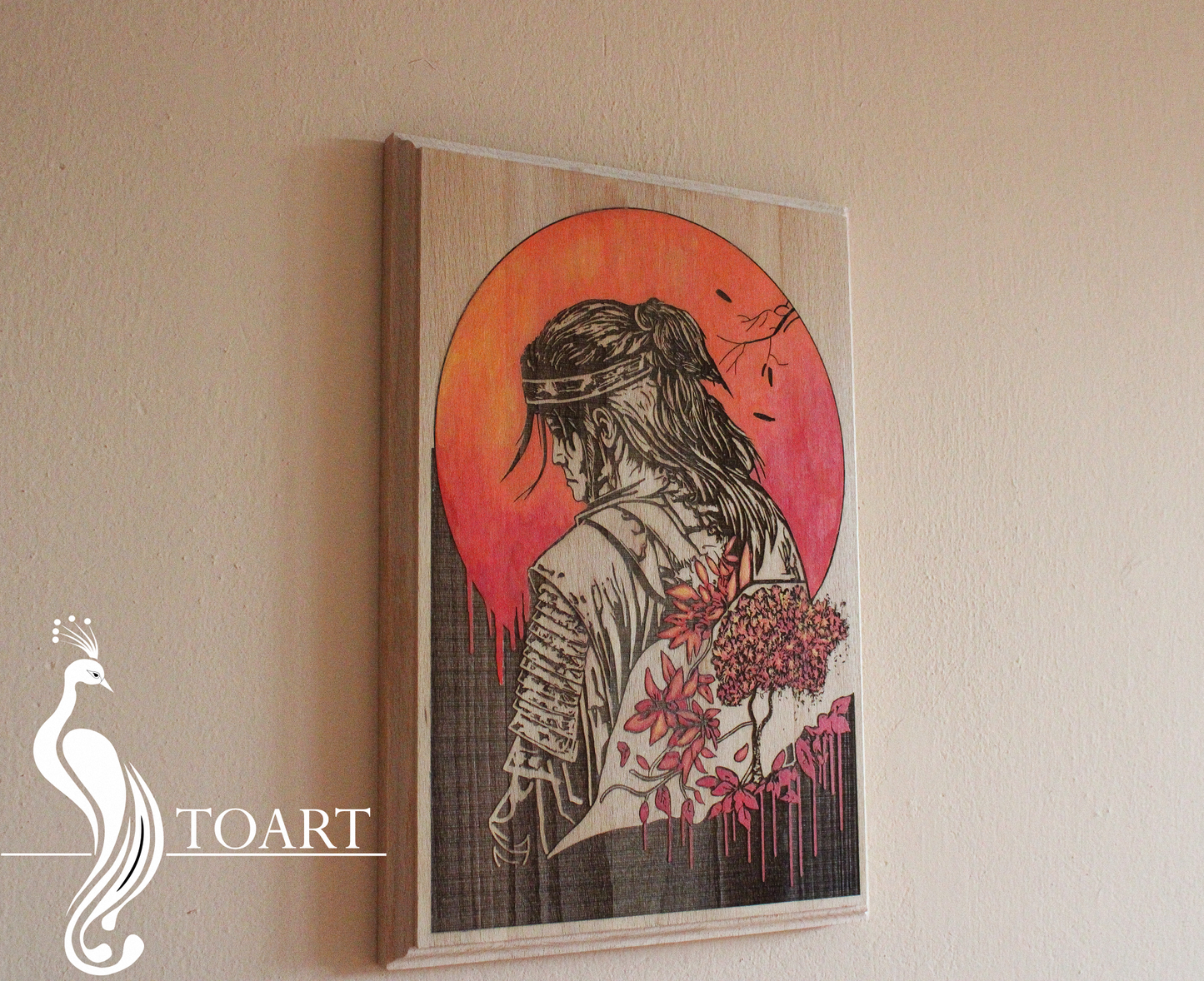 Samurai_engraved painting
